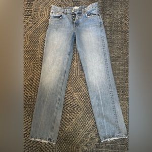Zara straight leg blue jeans